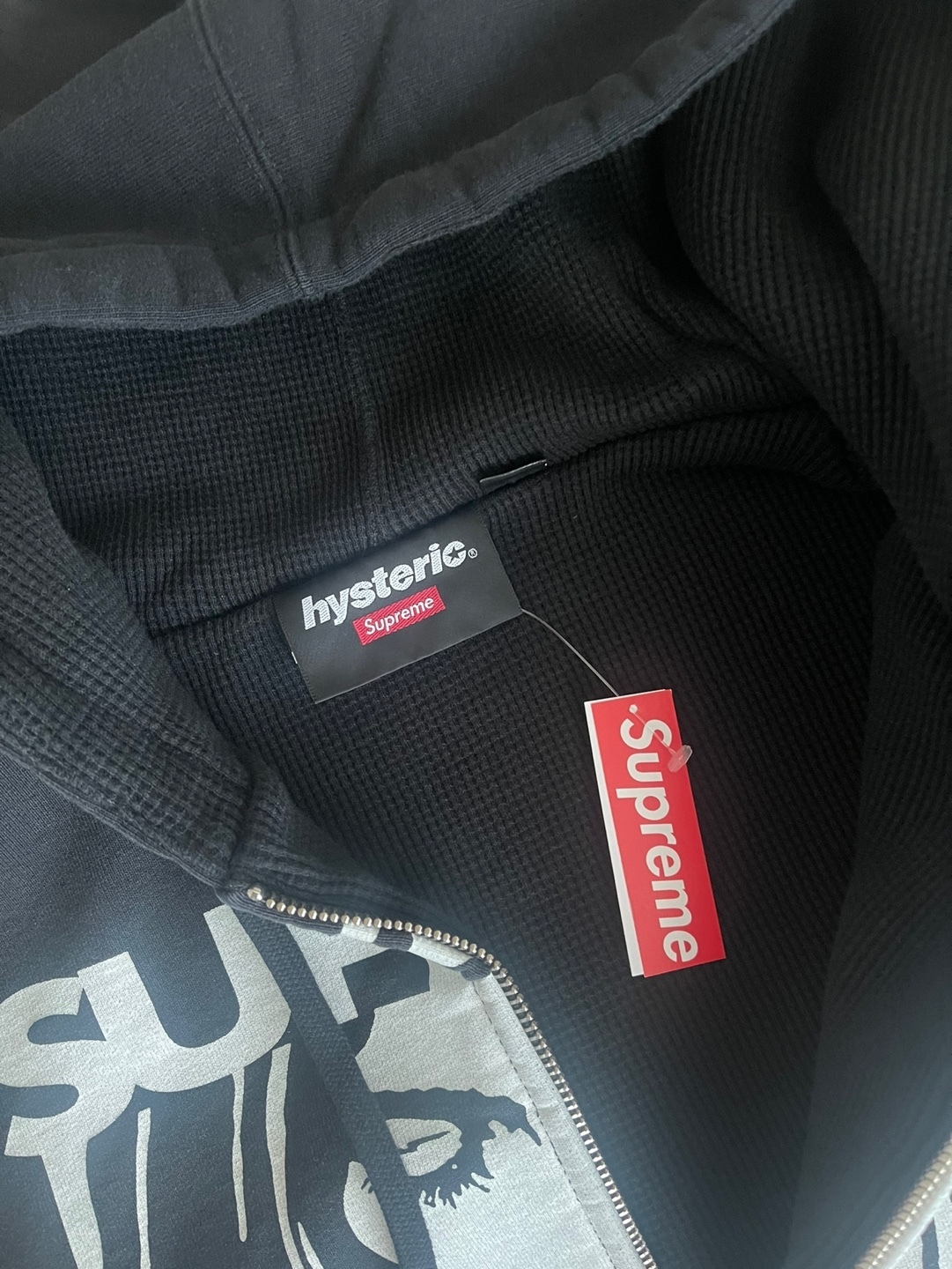 【SUPREME x Hysteric Glamour】Thermal Lined Zip Up Hoodie 黒