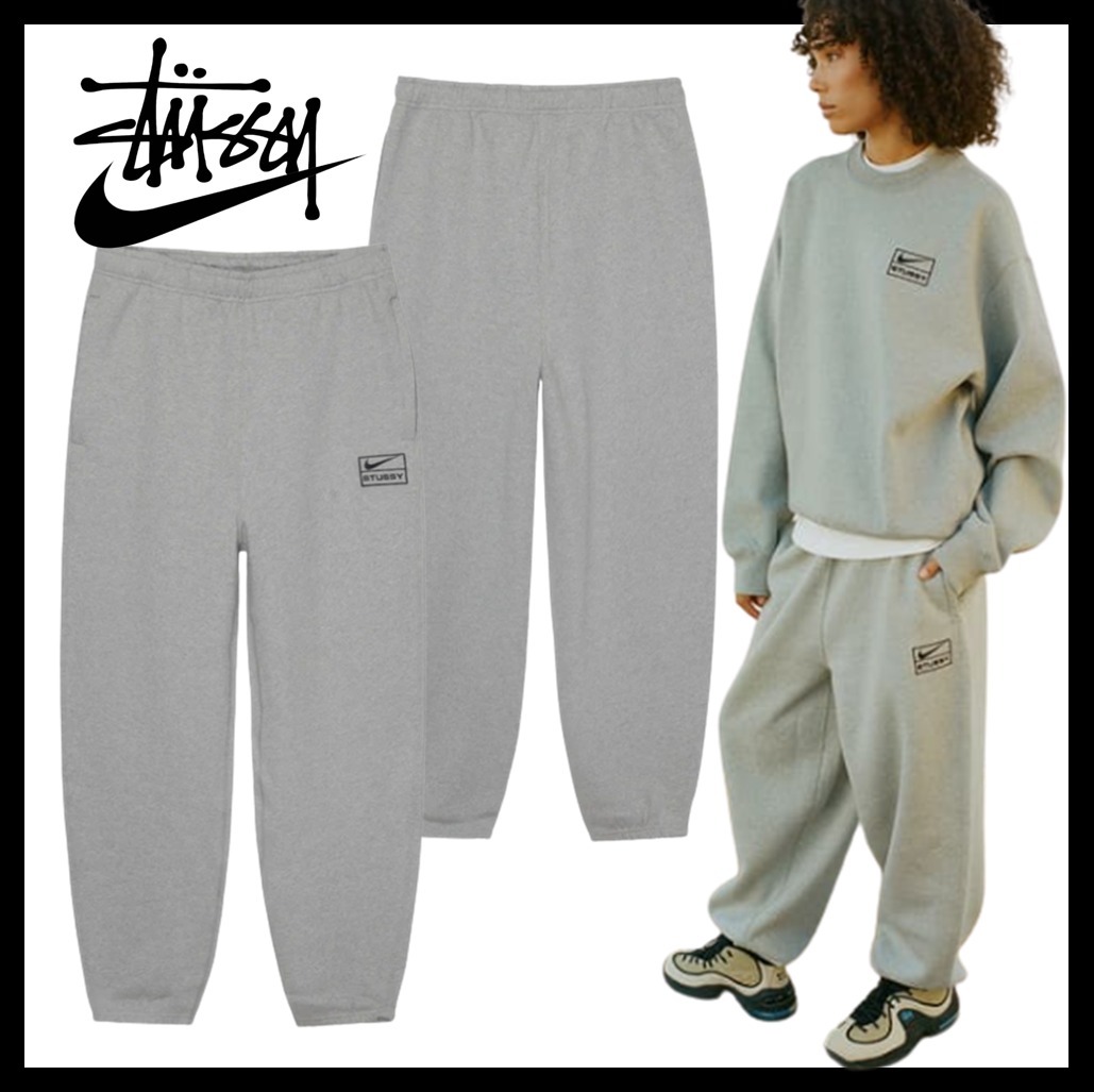 関税込★Stussy★STUSSY & NIKE FLEECE PANT★dark grey heather