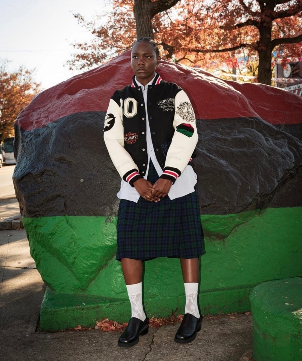 Stussy x デニム ティアーズ x アワー レガシー TTL バーシティ ジャケット