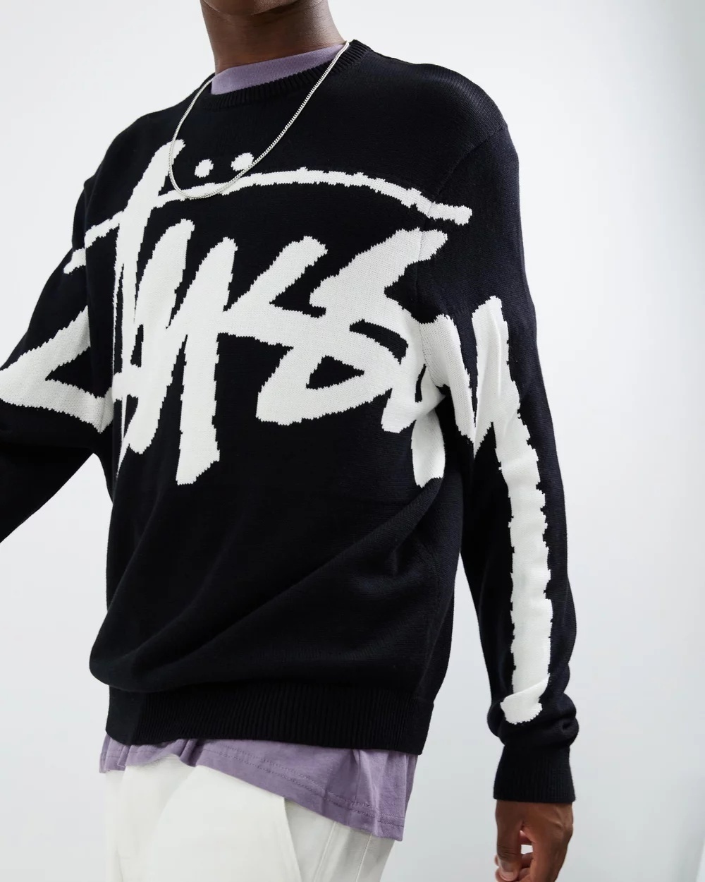 STUSSY ステューシー Stock Sweater Knit ロゴ ニットセーター