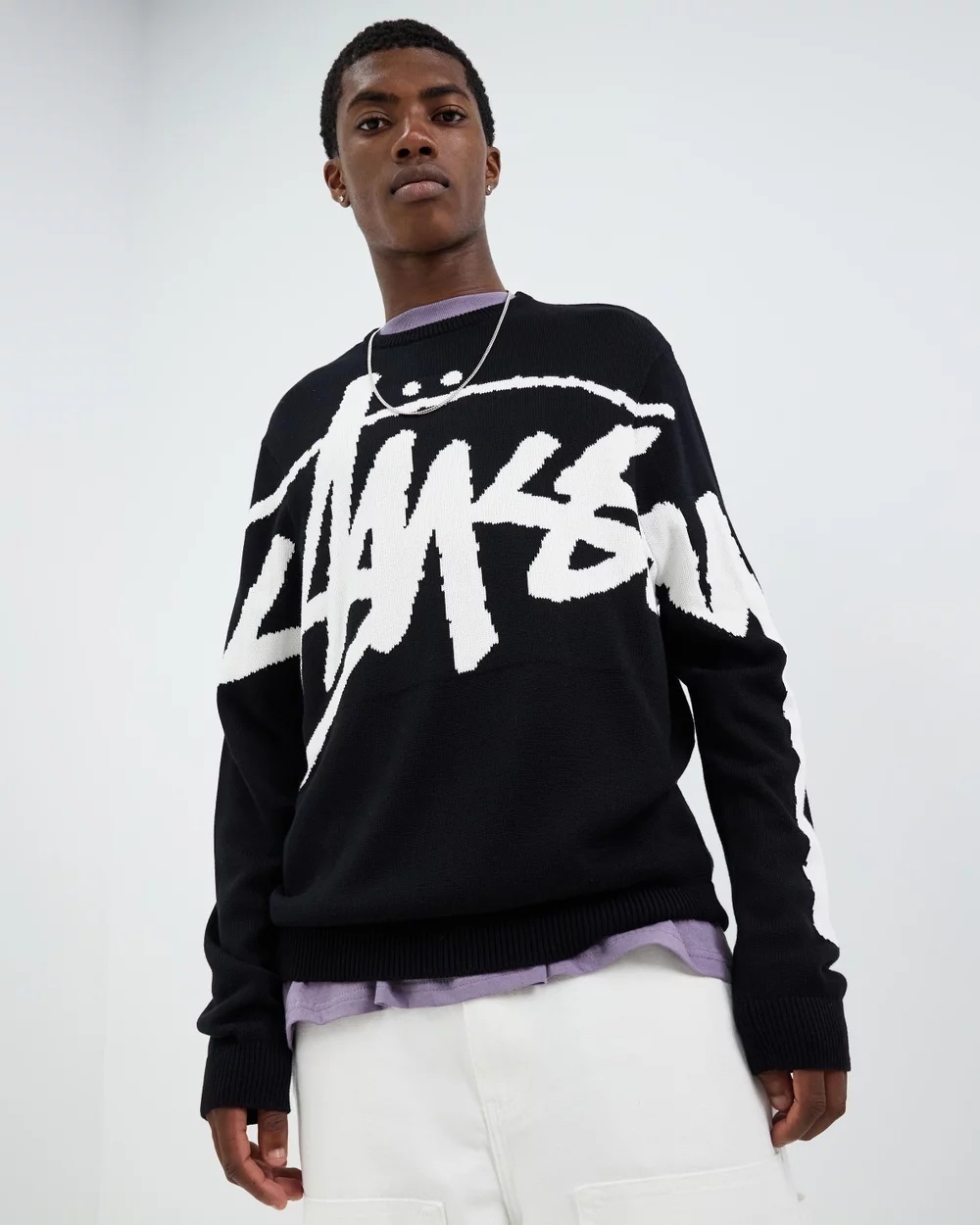 STUSSY ステューシー Stock Sweater Knit ロゴ ニットセーター