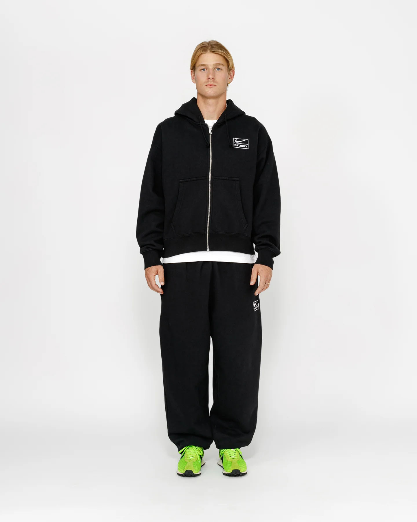 ★ステューシー★NikeXStussy Full Zip Washed Fleece Hoodie★