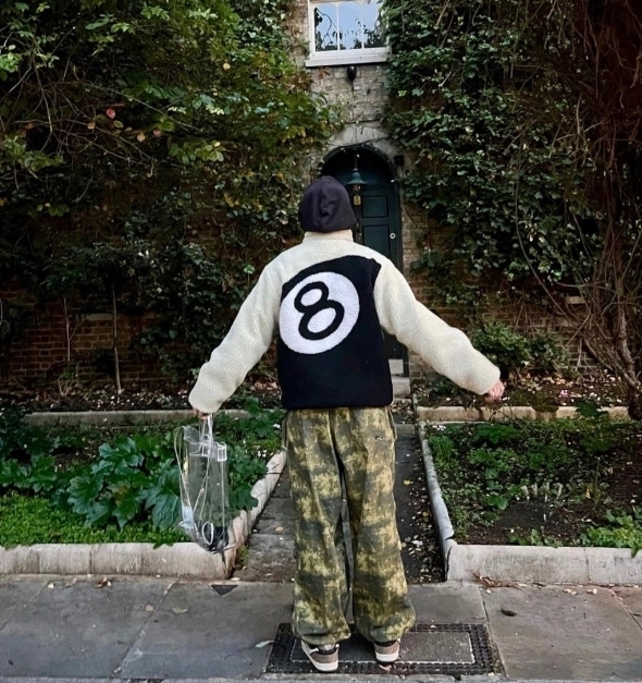 ☆送料関税込☆Stussy 8 Ball Sherpa Jacket Natural☆超人気☆