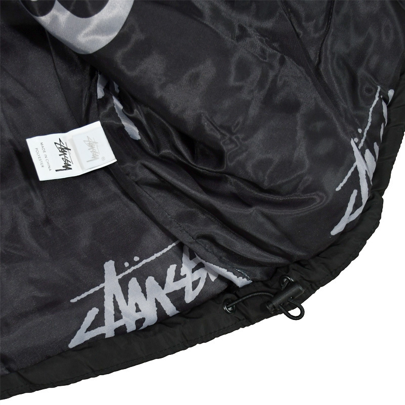 即納★STUSSY★STOCK 8 BALL PUFFER JACKET★ST0M0518 BLACK