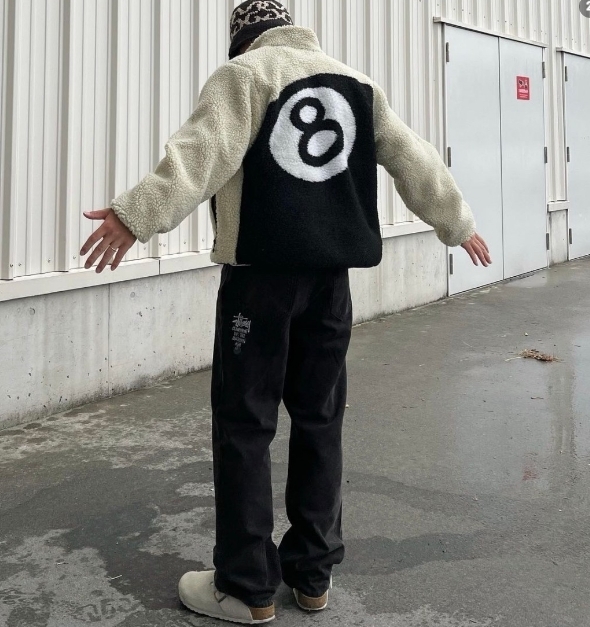 ☆送料関税込☆Stussy 8 Ball Sherpa Jacket Natural☆超人気☆