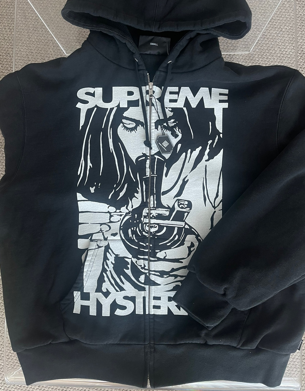【SUPREME x Hysteric Glamour】Thermal Lined Zip Up Hoodie 黒