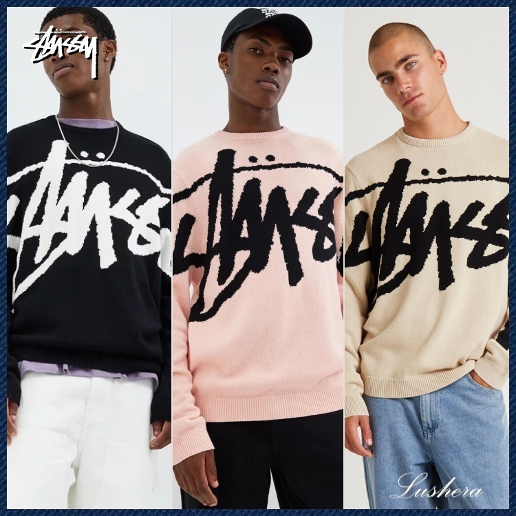 STUSSY ステューシー Stock Sweater Knit ロゴ ニットセーター