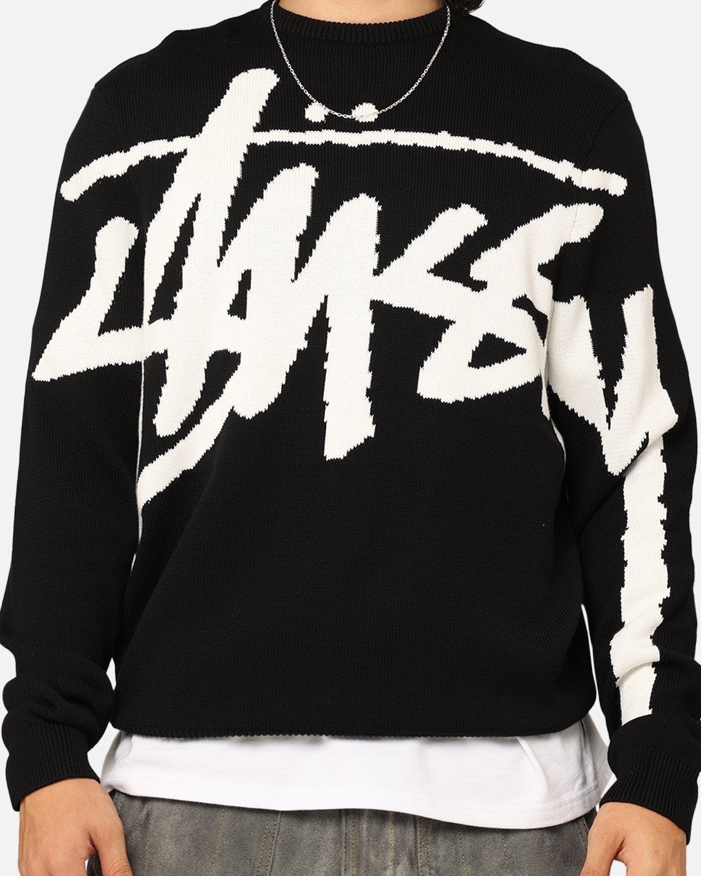 STUSSY ステューシー Stock Sweater Knit ロゴ ニットセーター