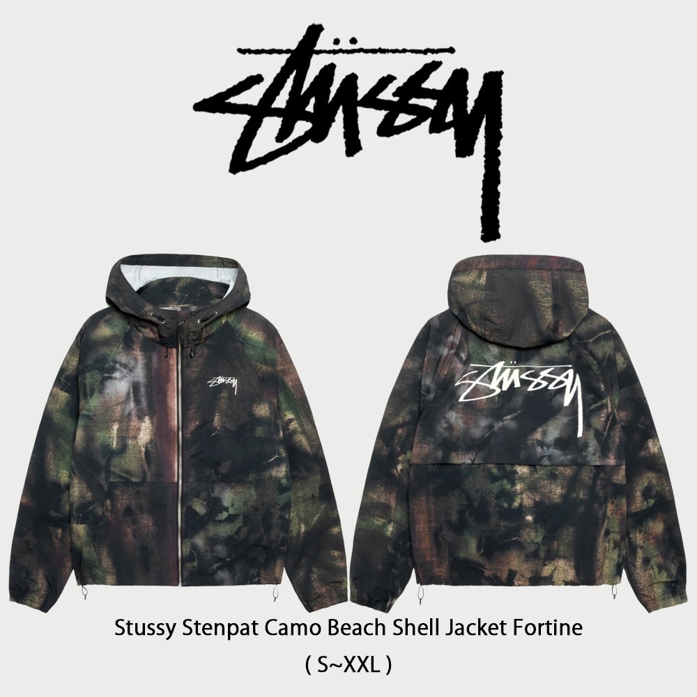 【Stussy】正規品★ステンパットカモビーチシェルジャケットフォーティーン