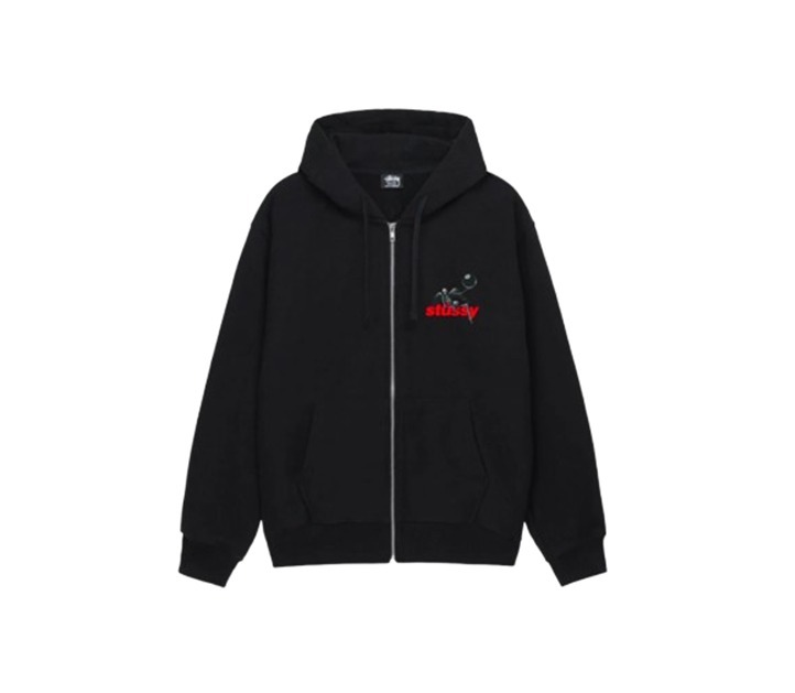 ★人気★【Stussy】★Stussy Apocalypse Zip Hoodie Black★