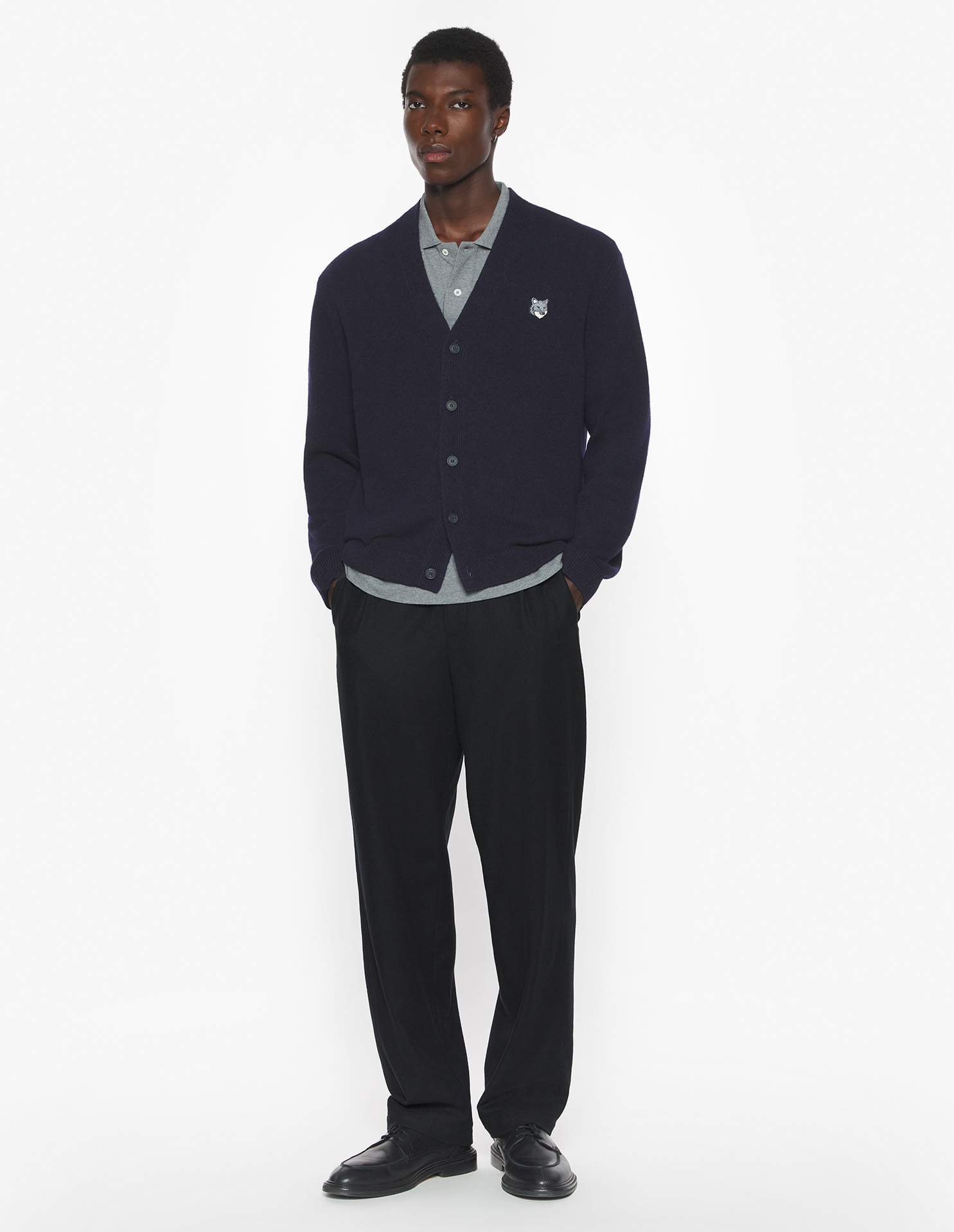 フォックスヘッド ラムズウール コンフォート カーディガン カーディガン classic navy