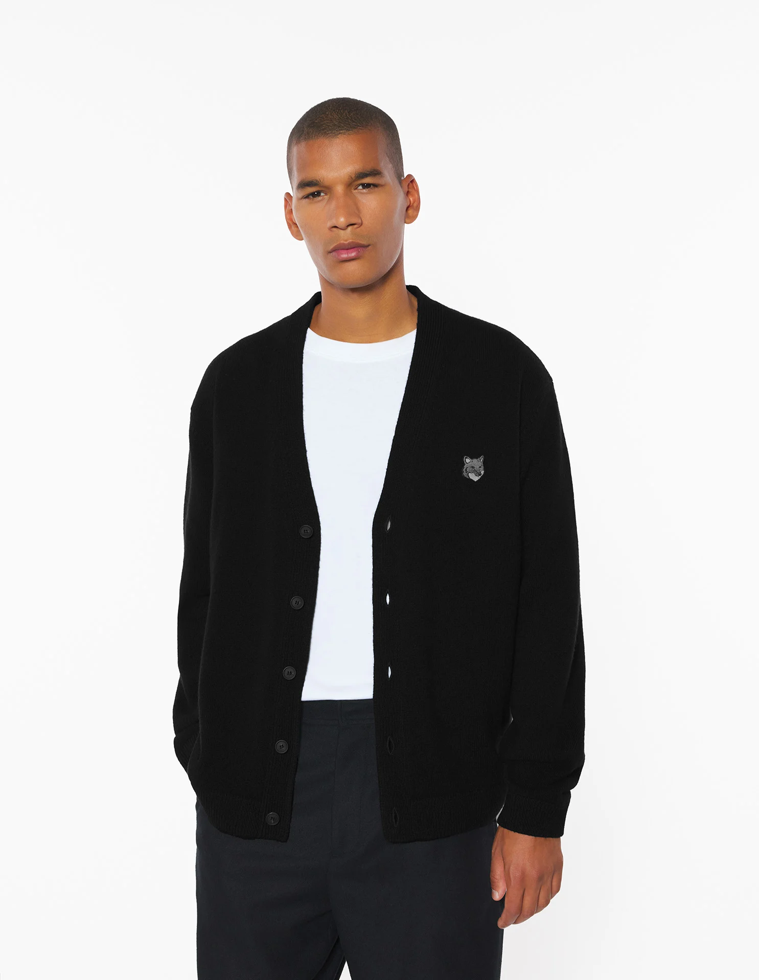 フォックスヘッド ラムズウール コンフォート カーディガン カーディガン black