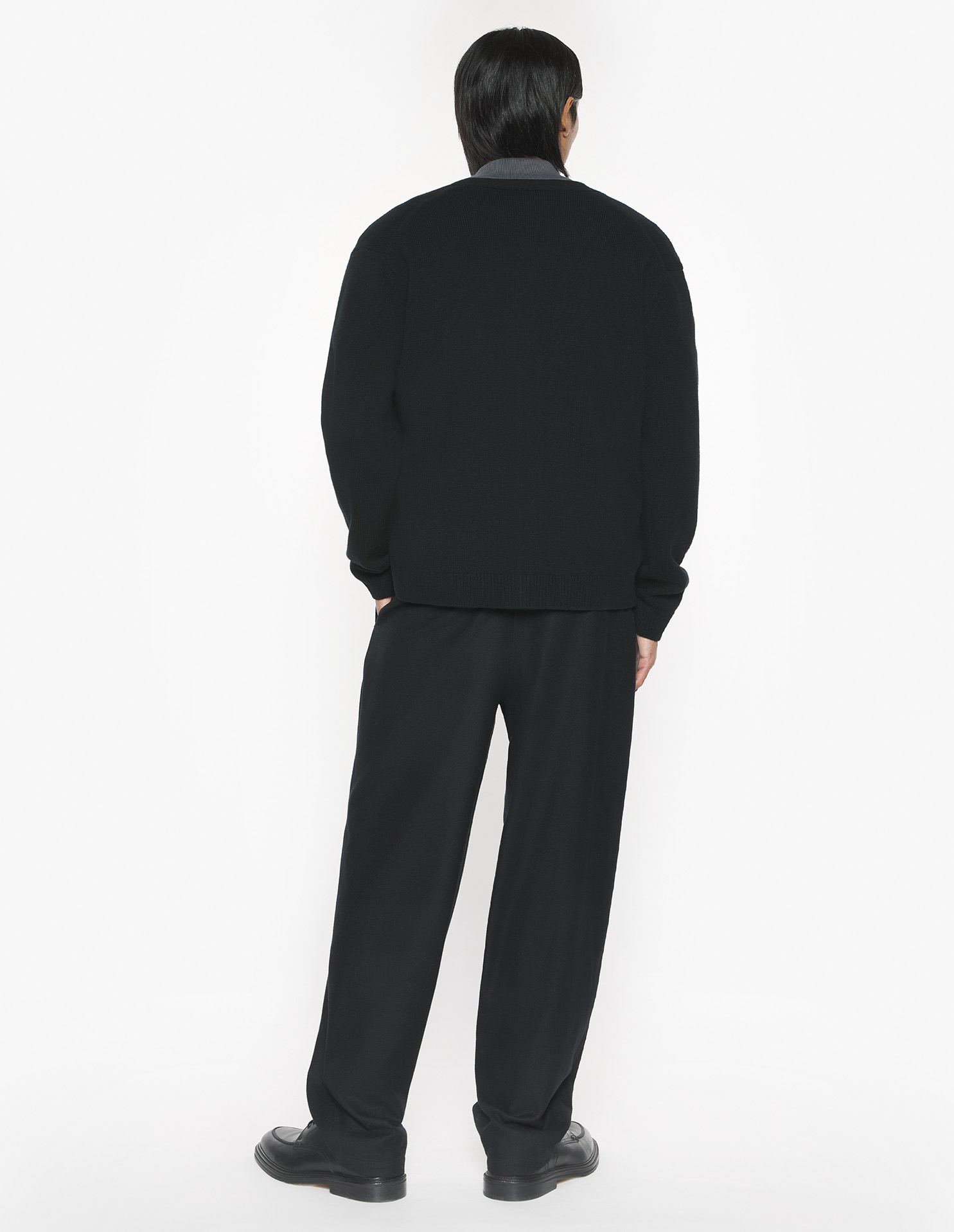 フォックスヘッド インターシャ メリノ カーディガン カーディガン black/medium grey melange