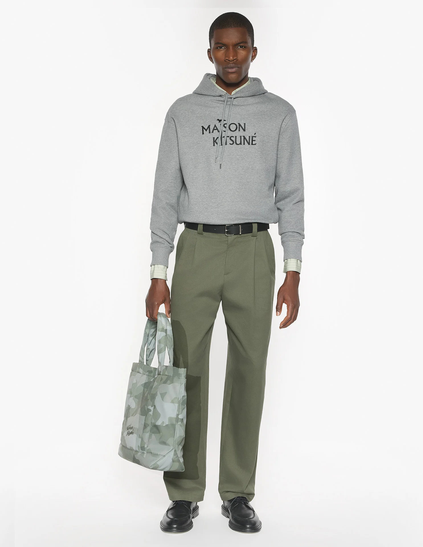 MAISON KITSUNÉ PILLAR コンフォート フーディー スウェットシャツ&フーディ medium grey melange