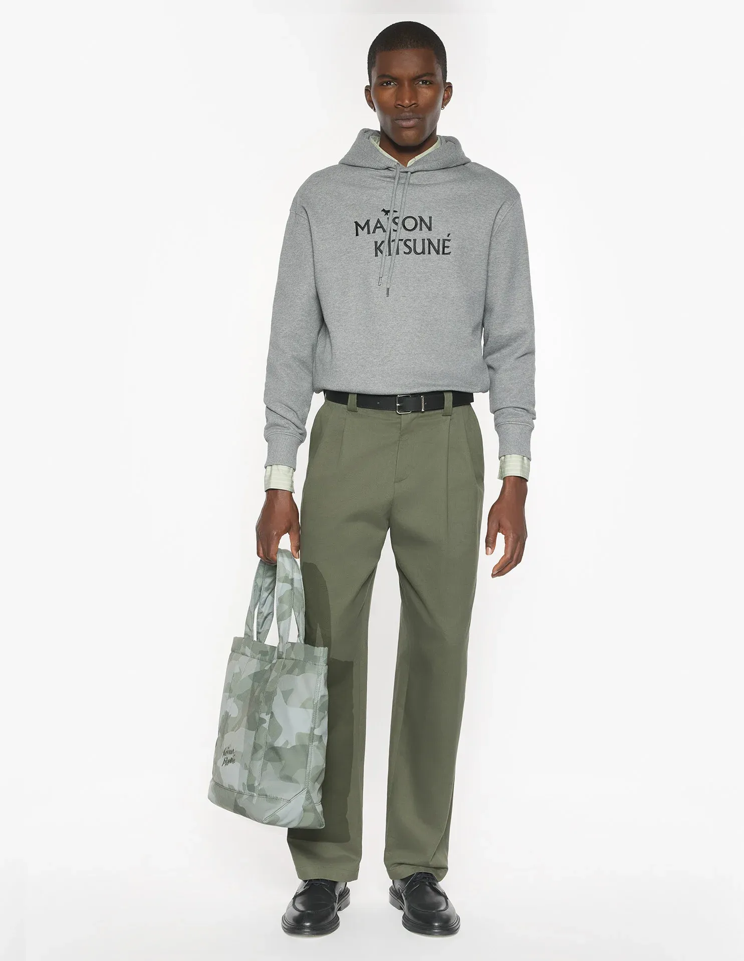 MAISON KITSUNÉ PILLAR コンフォート フーディー スウェットシャツ&フーディ medium grey melange