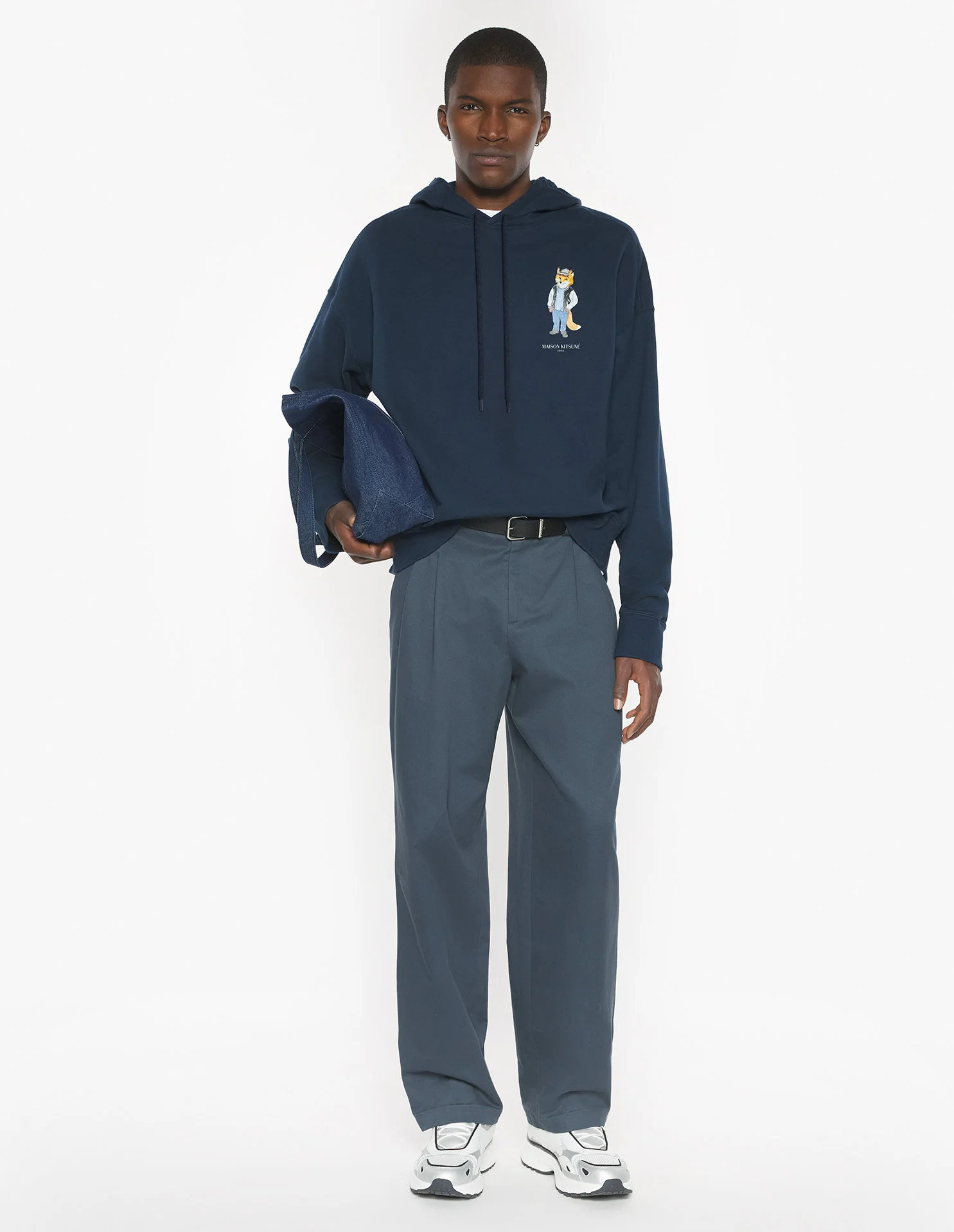 ドレスド フォックス オーバーサイズ フーディー スウェットシャツ&フーディ french navy