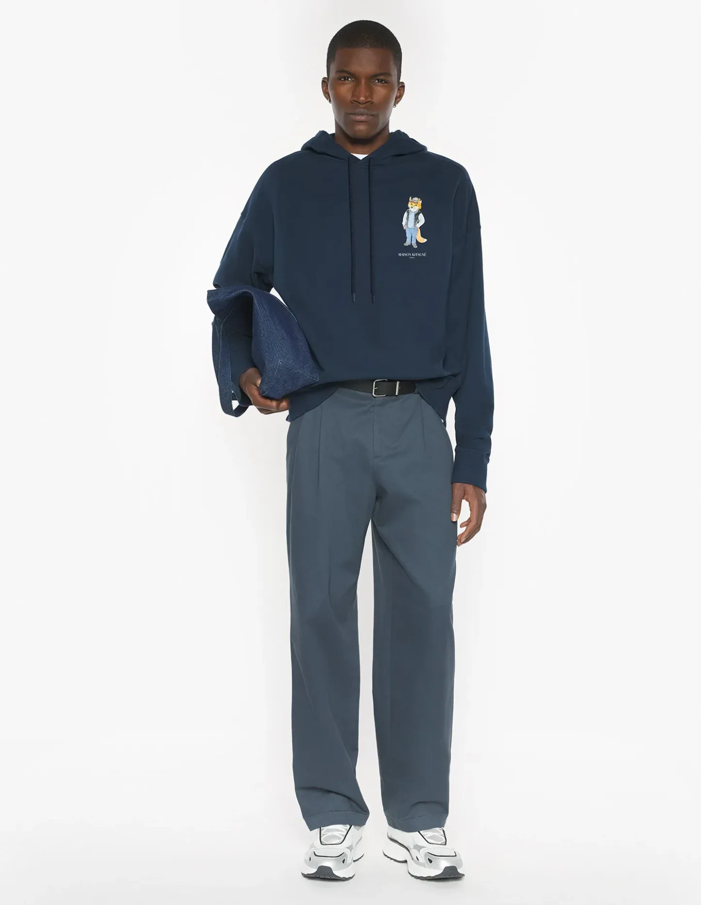 ドレスド フォックス オーバーサイズ フーディー スウェットシャツ&フーディ french navy