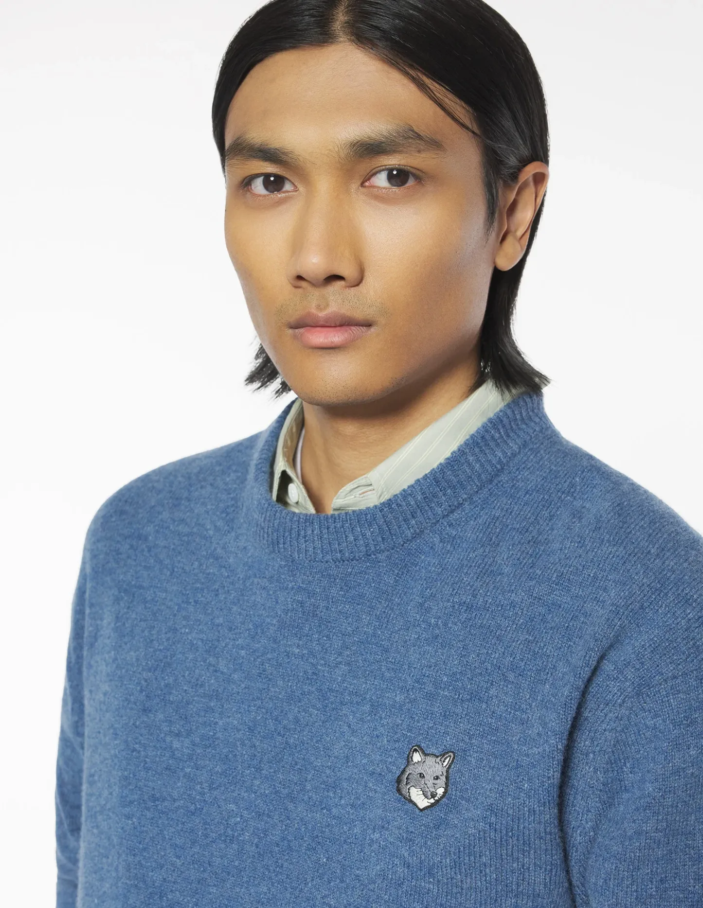 フォックスヘッド ラムズウール コンフォート ジャンパー プルオーバー powder blue