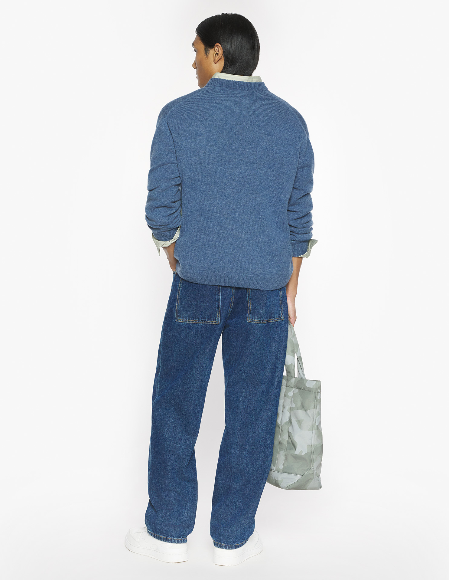 フォックスヘッド ラムズウール コンフォート ジャンパー プルオーバー powder blue