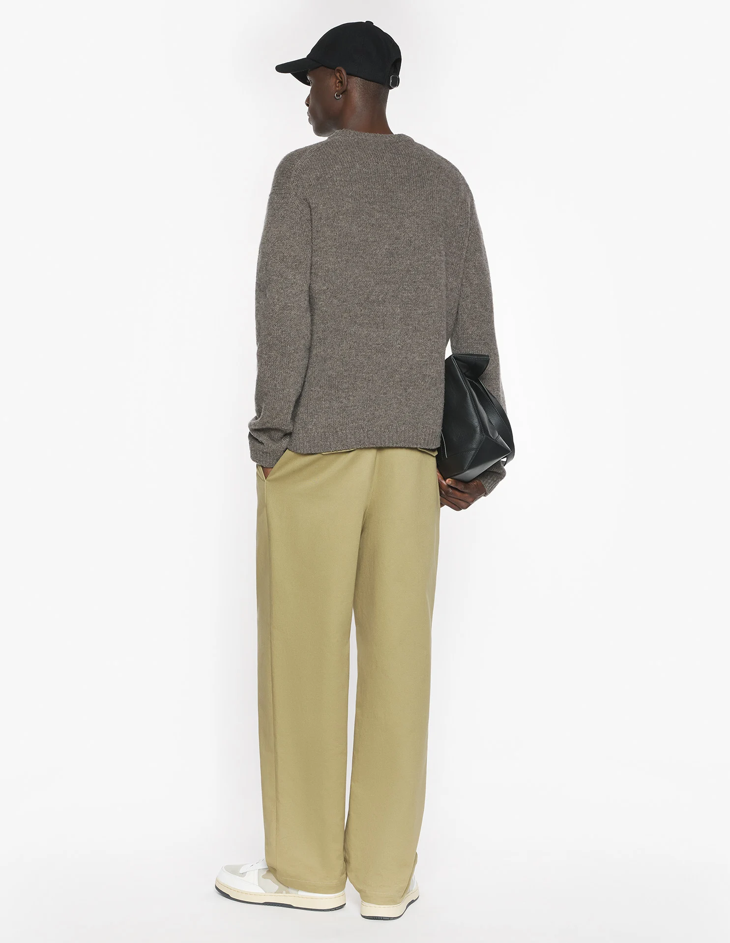 ドレスド フォックス インターシャ ウール ジャンパー プルオーバー dark grey melange