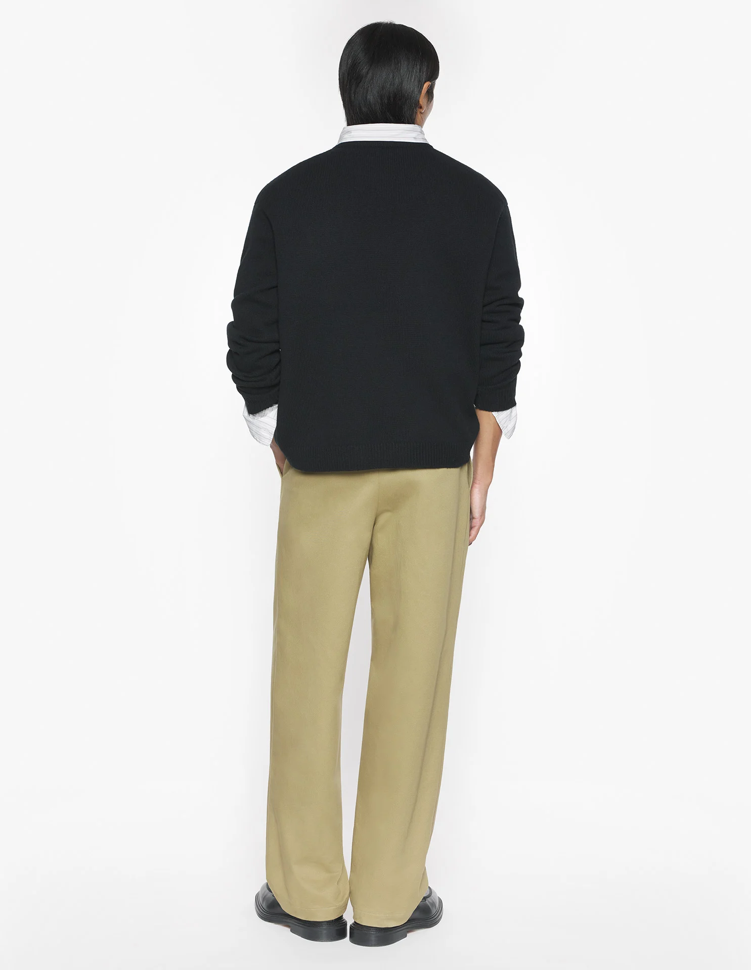 フォックスヘッド インターシャ メリノ ジャンパー プルオーバー black/medium grey melange