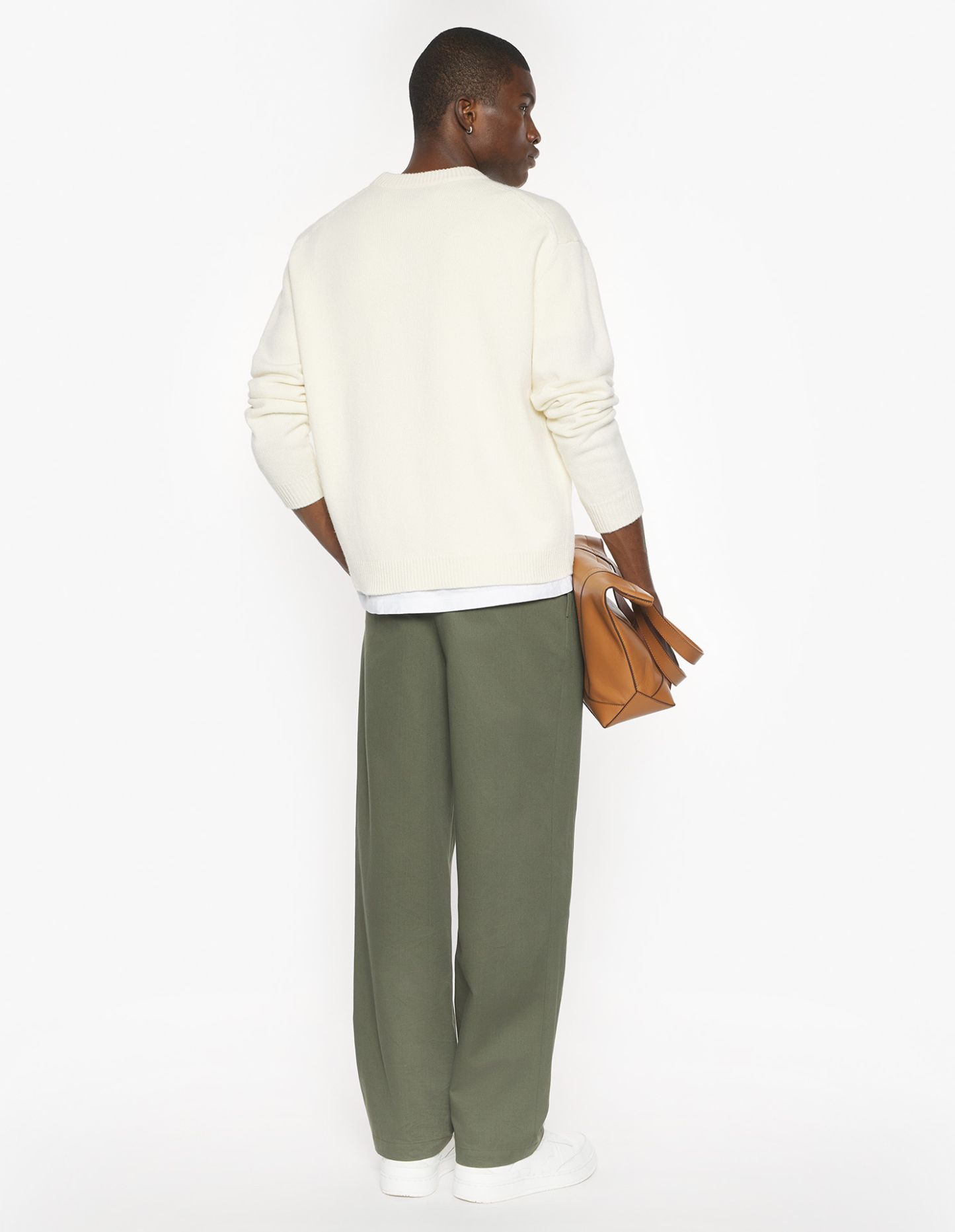 フォックスヘッド インターシャ メリノ ジャンパー プルオーバー ecru/tan beige