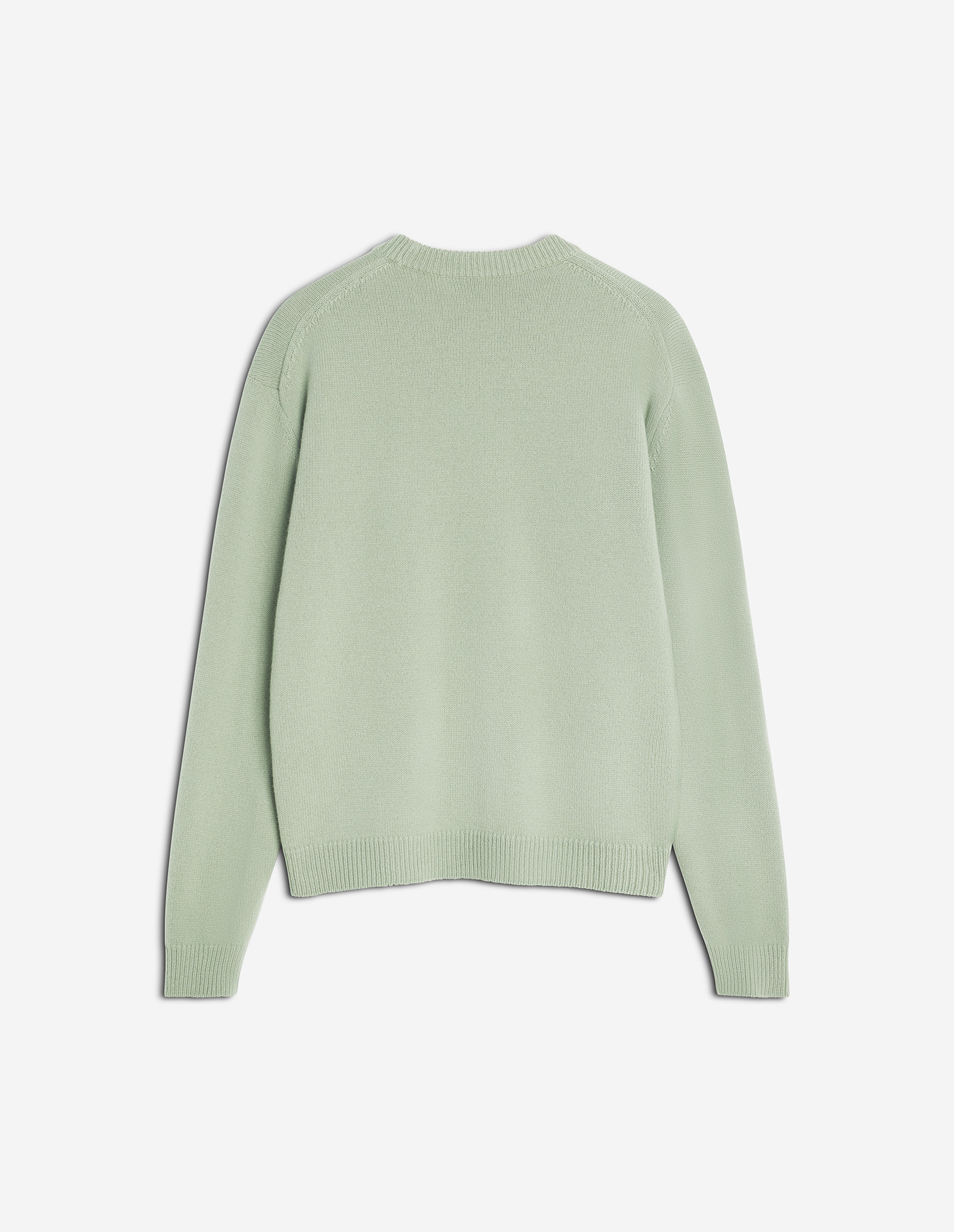 フォックスヘッド インターシャ メリノ ジャンパー プルオーバー sage green/ecru