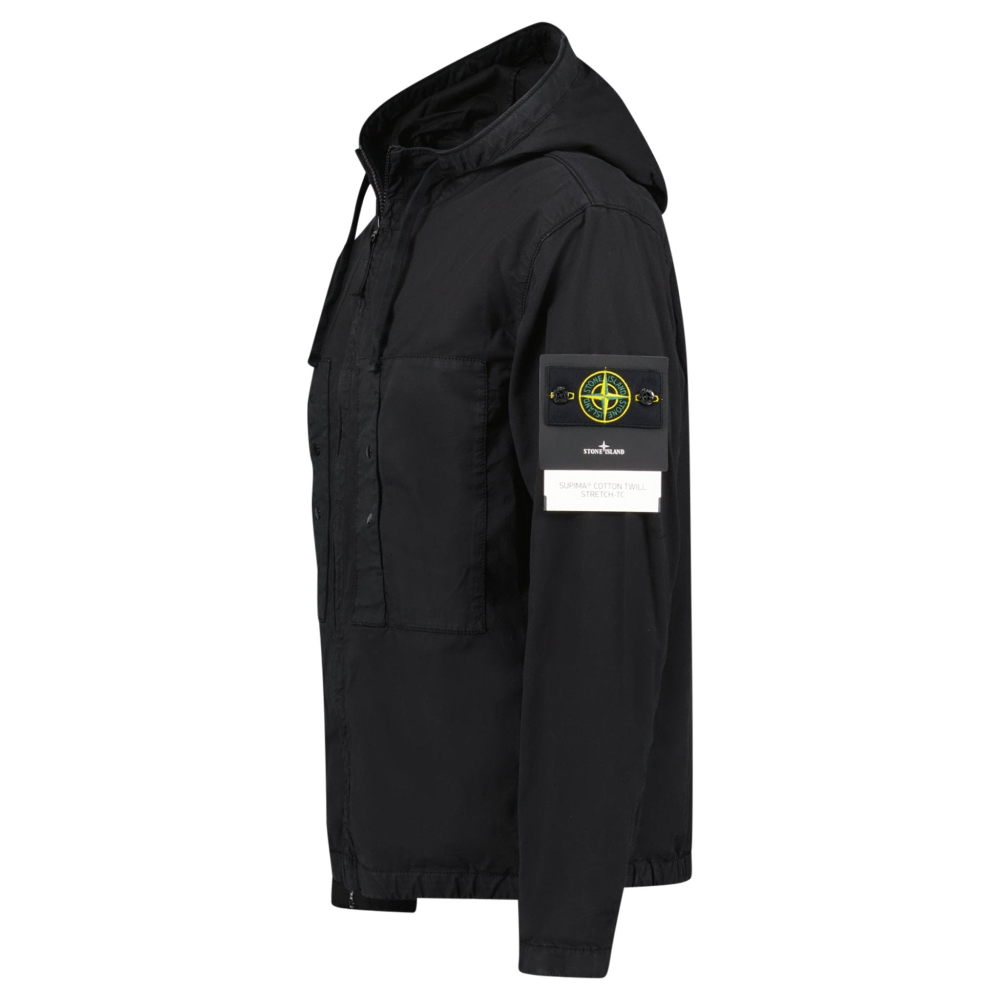 Stone Island Black Chest Pocket Hooded Jacket