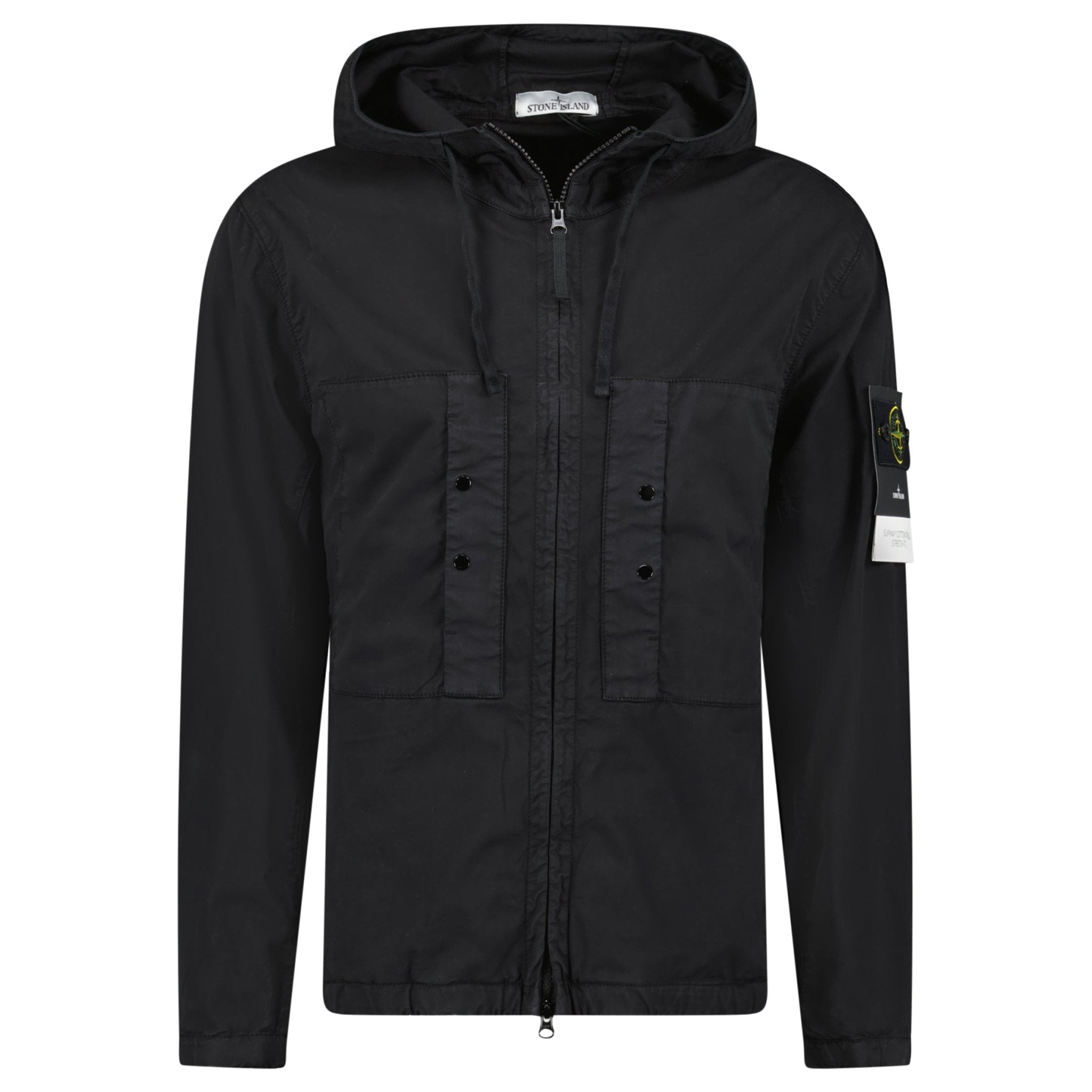 Stone Island Black Chest Pocket Hooded Jacket