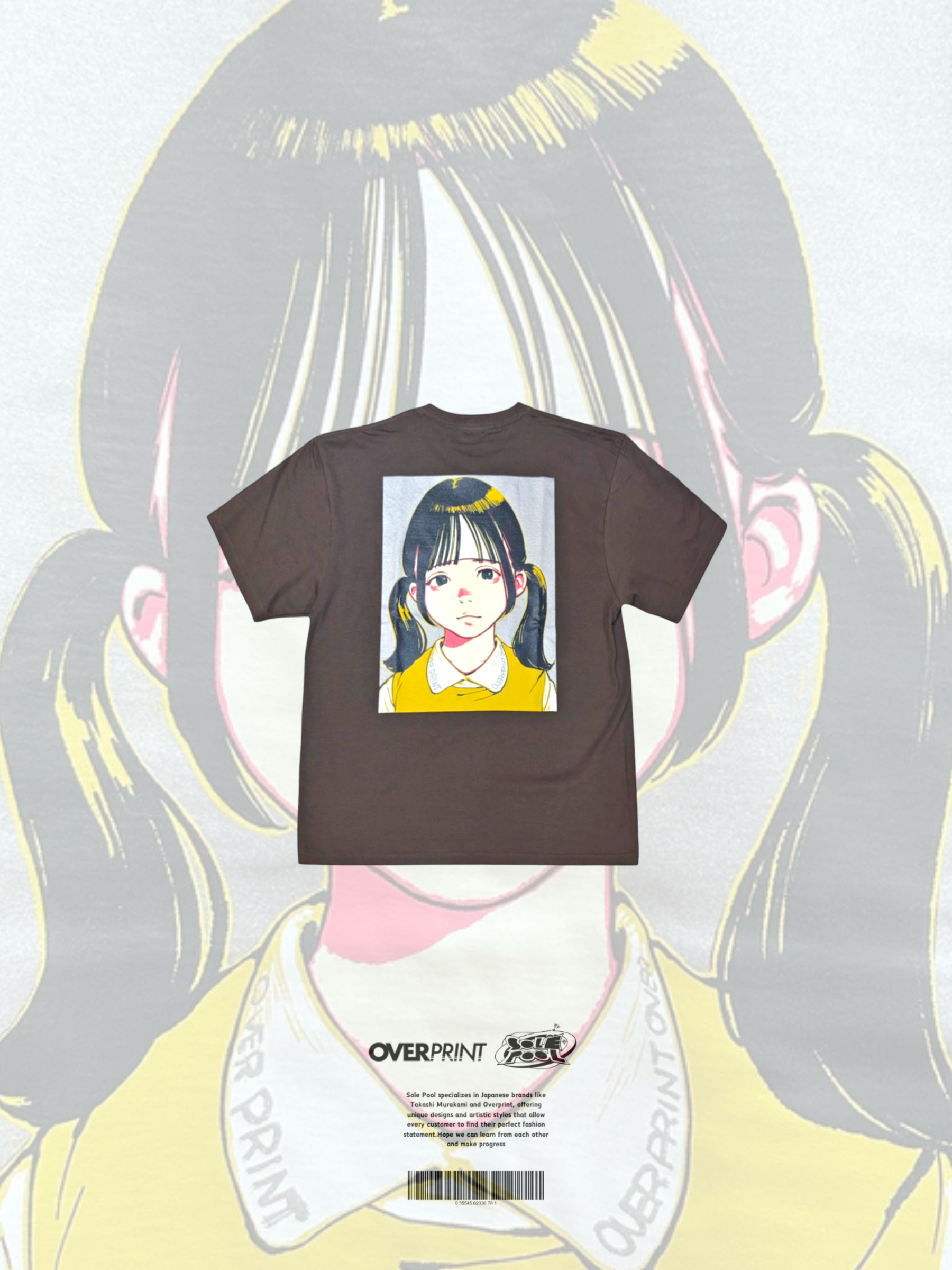 Over print Pop Art Tee Ver:18 (Silver:Brown Body)