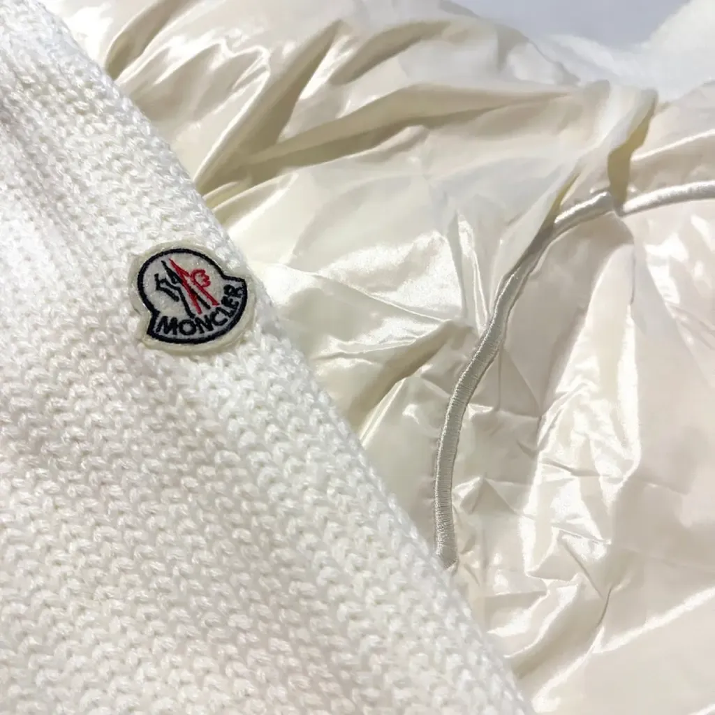 Moncler Mixed Media Quilted Down Cardigan
