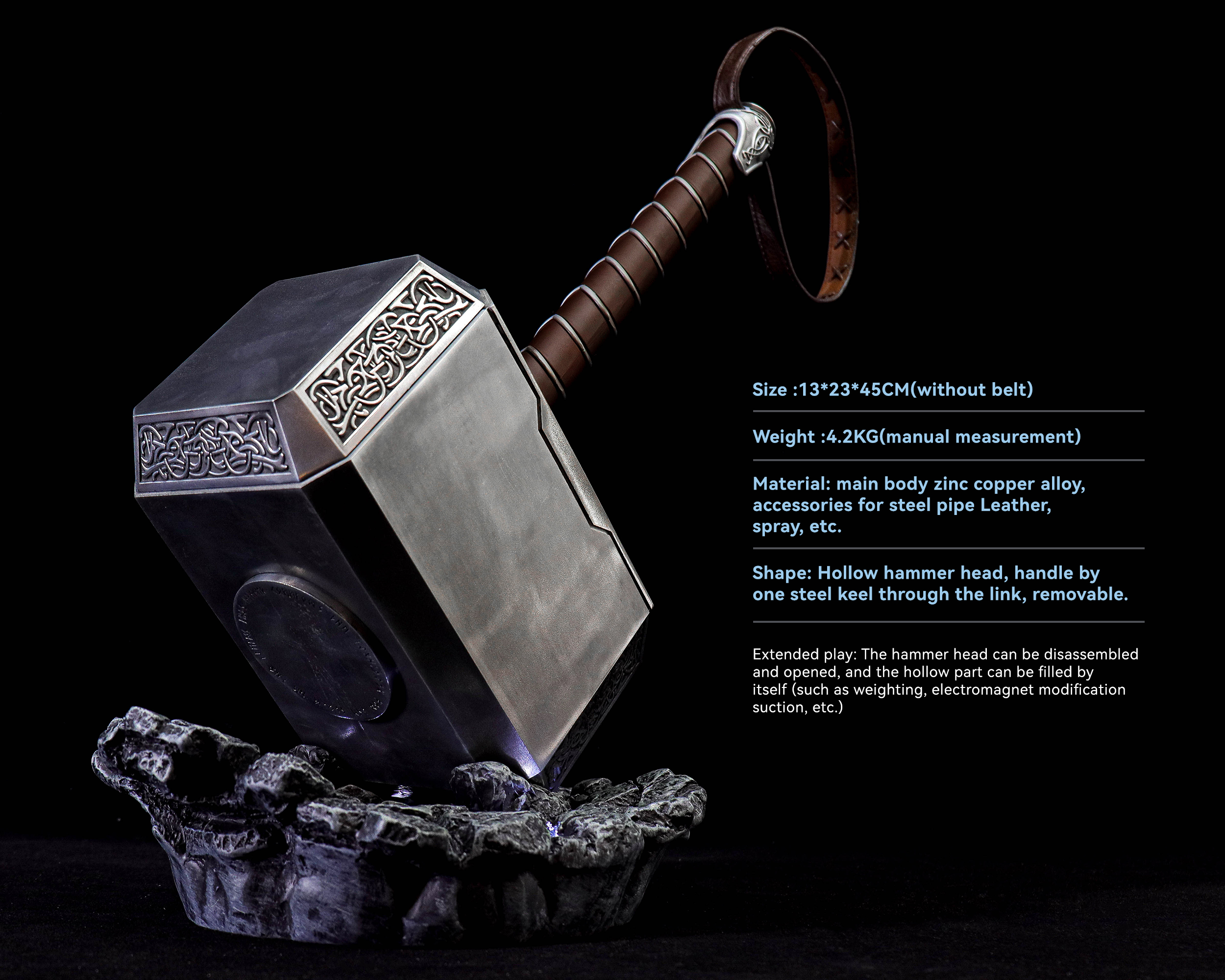 Full Metal Thor Hammer Mjolnir 1/1 Scale Movie Prop Replica,Thor's Hammer Thors Hammer 