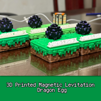 Minecraft 3D Printed Magnetic Levitation Dragon Egg