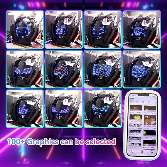 Bestpropreplica LED cyberpunk mask