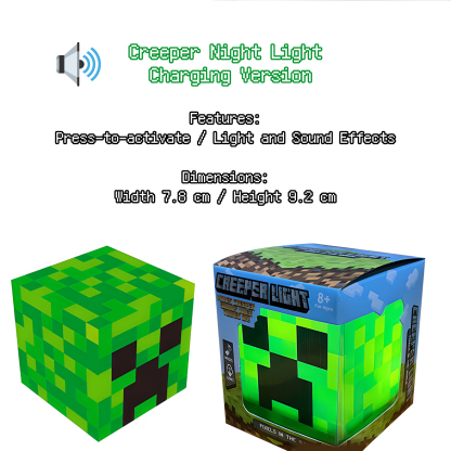 Creeper Night Light(Glowing and Sound Effects)🔊