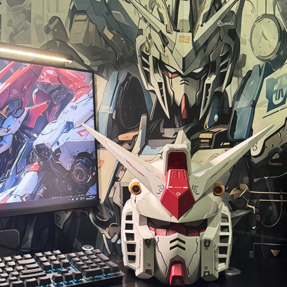 Glow-in-the-Dark Gundam Helmet - High-End Wearable Full Helmet for Cosplay & Comic Con