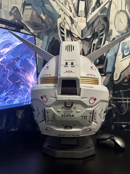 Glow-in-the-Dark Gundam Helmet - High-End Wearable Full Helmet for Cosplay & Comic Con