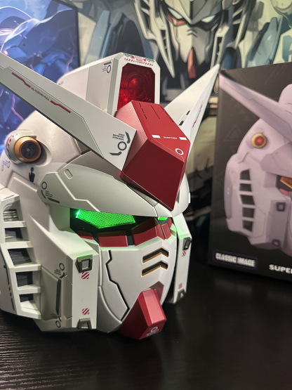 Glow-in-the-Dark Gundam Helmet - High-End Wearable Full Helmet for Cosplay & Comic Con