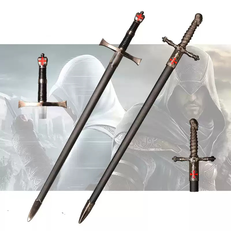 Bestpropreplica Assassin's Creed Head Cross Sword Weapon Cross Western Sword costume item Metal equipment