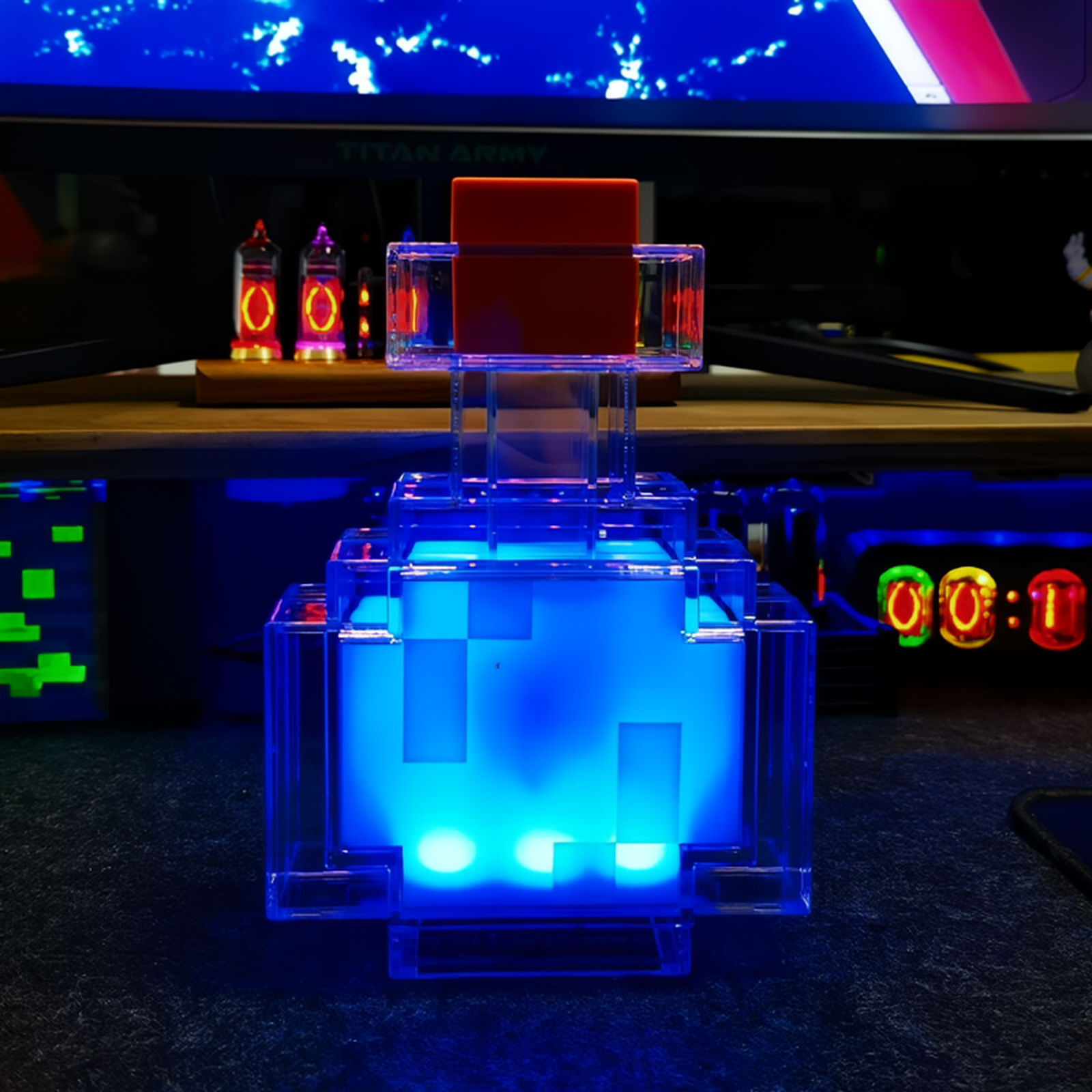 Minecraft Rechargeable Glowing Potion Bottle Night Light.