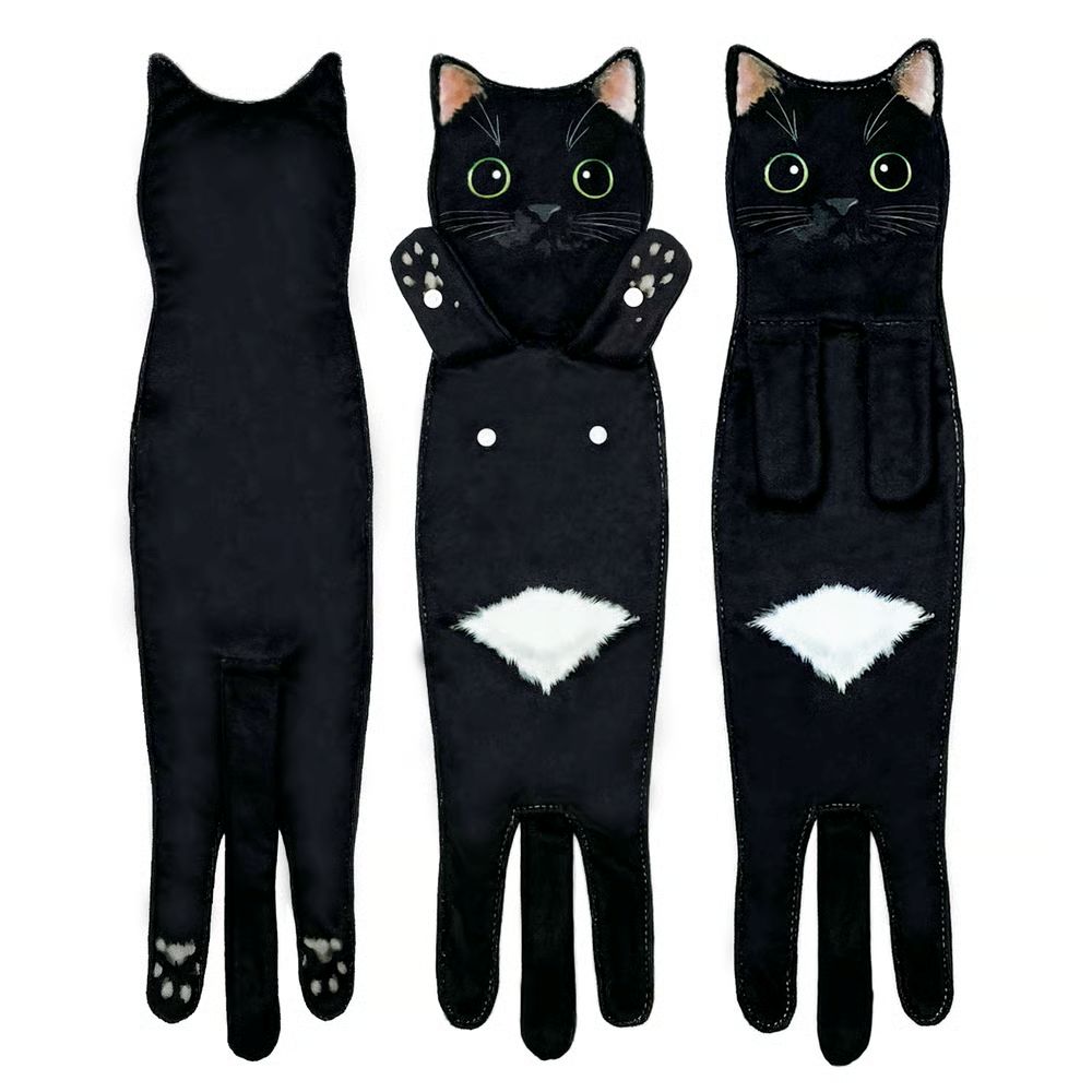 Funny Cat Hand Towels