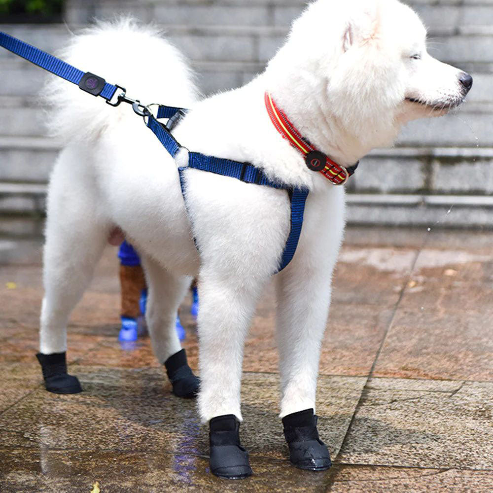 Waterproof Silicone Dog Rain Boots - 4-Pack