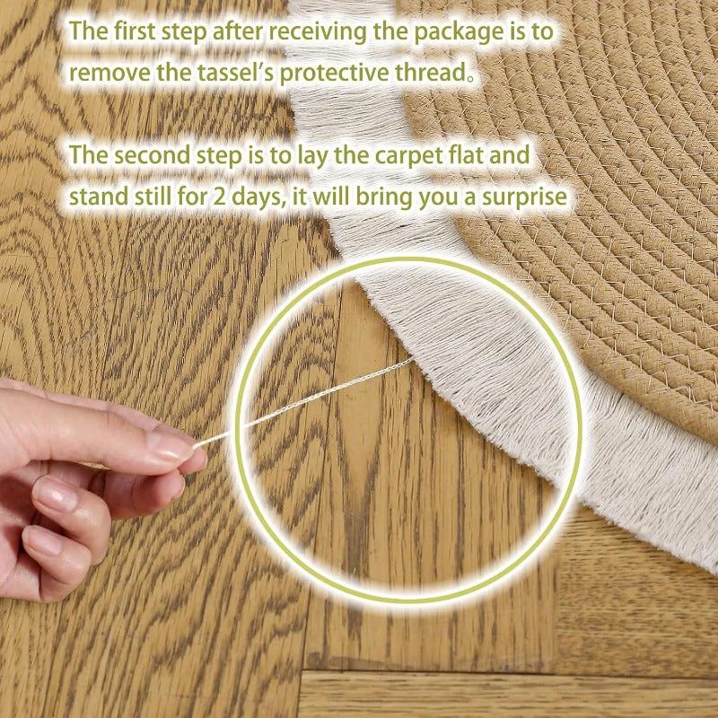 Premium Cotton Rope Area Rug – Soft, Durable, and Stylish Home Accent