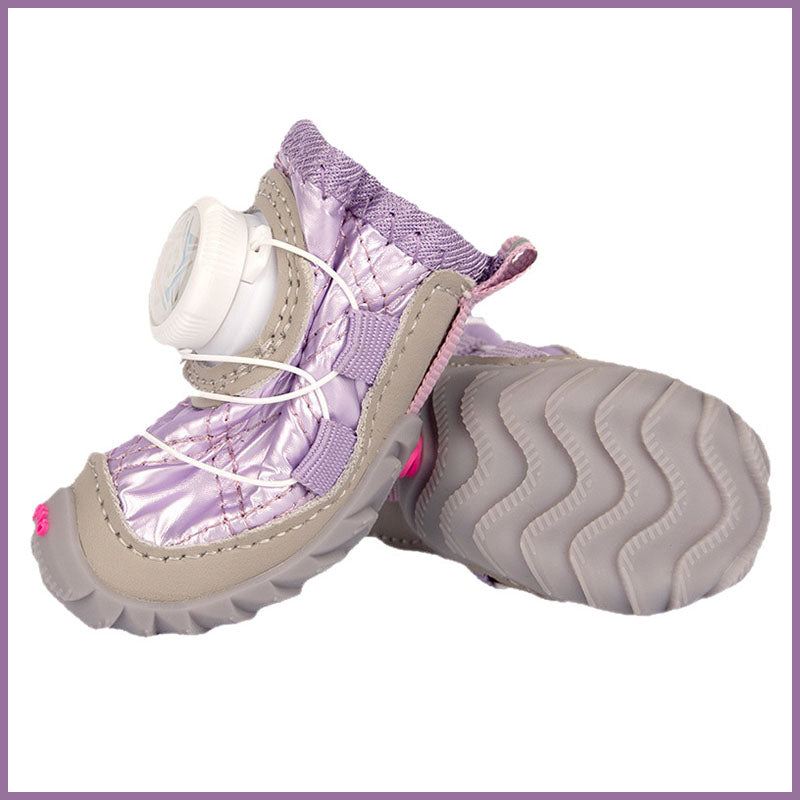Fleece-Lined Winter Dog Shoes With Dial Fit System – 4PCS