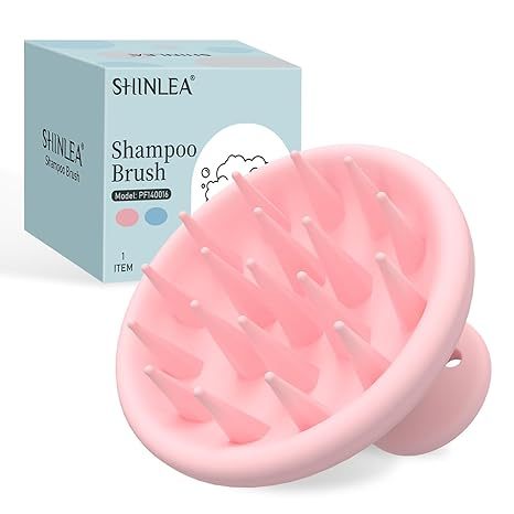 Silicone Scalp Massager Shampoo Brush, Head Scrubber with Soft Bristle