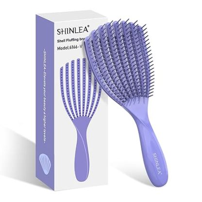 Detangler Brush for Curly Hair, Hair Brush for Wet or Dry Hair, Easily Brushes Through Curl Hair and Reduces Breakage, Pain-Free Brush Hair, Curly Hair Brush for Women Men Kid