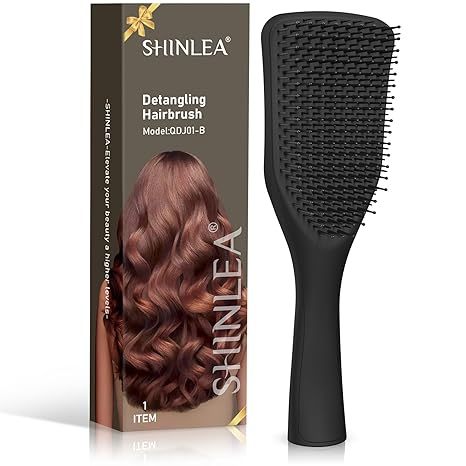 Detangler Hair Brush for Wet & Dry Hair, No Tangle Wave-shaped Soft Br