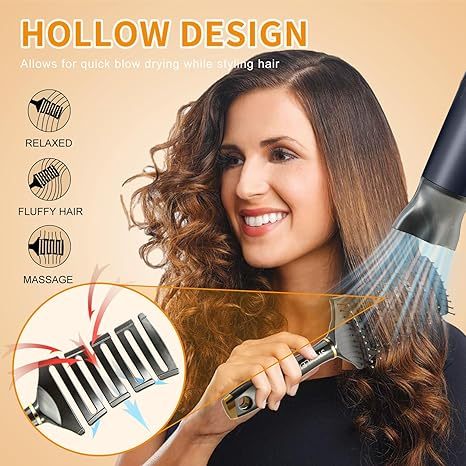 Curved Detangling Brush for Curly Hair, Professional Vented Anti-Tangle Brush for Wet & Dry, Ideal for Textured 2A to 4C Hair and Thick Blow Drying