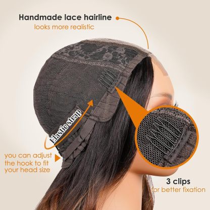 Brown Highlight Wig for Women, 26 Inch Long Curly Wavy Wigs Natural Looking Synthetic Heat Resistant Fiber Wig, Lace Hairline Wig for Daily Use, Halloween & Cosplay, Brown Highlight