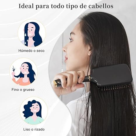 Paddle Brush for Blow Drying, Detangling Brush for Curling Straight Thick Thin Wet and Dry Hair, Large Paddle Hair Brush with Soft Nylon Bristle, Hair Brushes for Women Men Kids